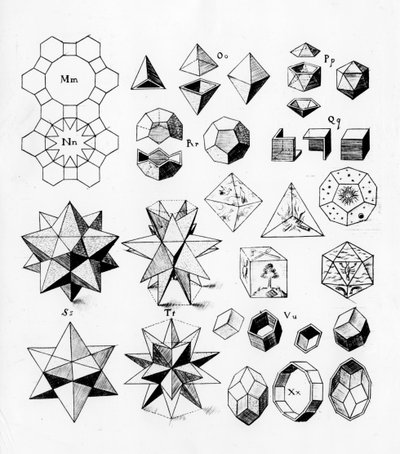 Regular Geometrical Solids of Various Types, 1619 by Unbekannt