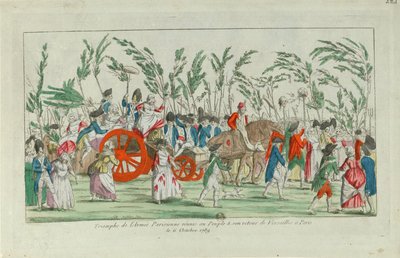 Returning home from the October march to Versailles, 1789 by Unbekannt