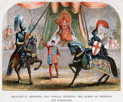 Richard II Stopping the Combat Between the Dukes of Norfolk and Hereford by Unbekannt