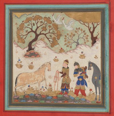 Rustam Captures Rakhsh, Folio from a Shahnama Book of Kings by Unbekannt