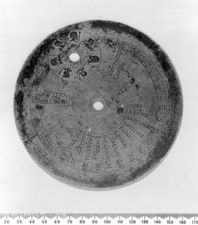 Parts of a Byzantine portable sundial, c AD 520 by Unbekannt