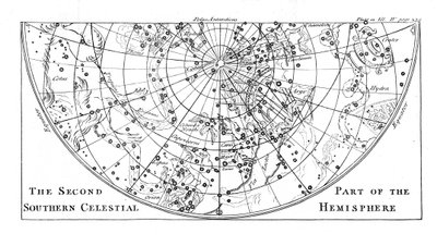 Second Part of the Star Chart of the Southern Celestial Hemisphere Showing Constellations, 1747 by Unbekannt