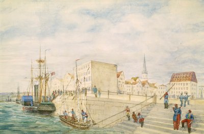 Ships at a Port by Unbekannt