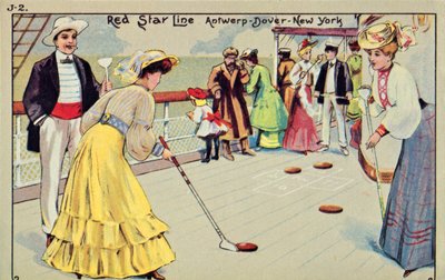 Shuffleboard on Board a Red Star Line Passenger Ship by Unbekannt