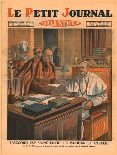 Signing of the accord between the Vatican and Italy by Unbekannt