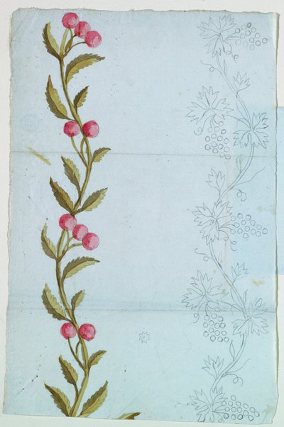 Sketch and Design for Woven or Embroidered Borders by Unbekannt