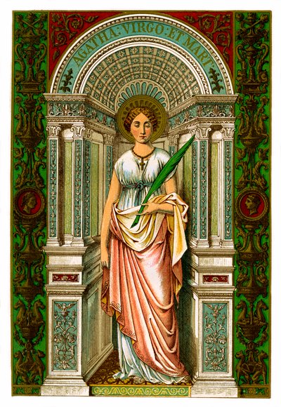 St Agatha, virgin and martyr, 1886 by Unbekannt