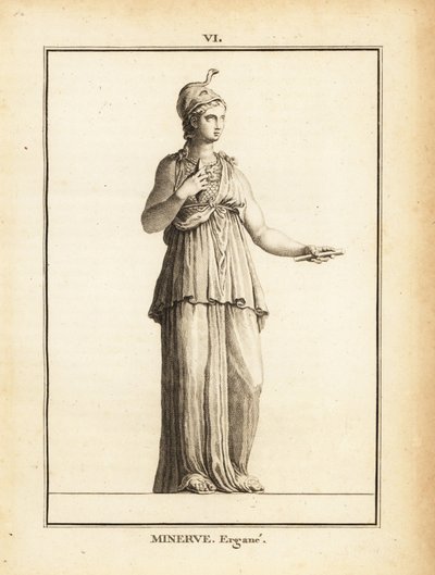 Statue of the Roman goddess of wisdom Minerve Ergane by Unbekannt