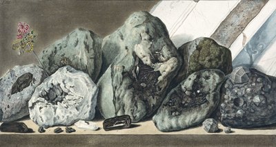 Stones and crystals from Mount Vesuvius, c 1770 by Unbekannt