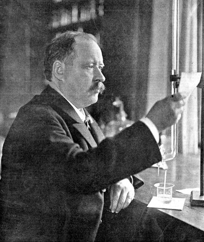Svante Arrhenius, Swedish Physicist and Chemist in His Laboratory, 1909 by Unbekannt