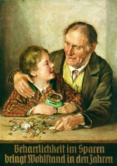 Tenacity in Saving Brings Prosperity in the Years (Sparkasse Advertising) by Unbekannt