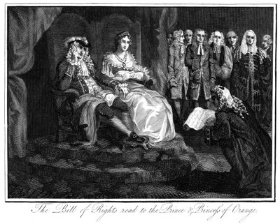 The Bill of Rights read to the Prince and Princess of Orange by Unbekannt