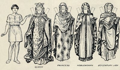 The Gallery of British Costume: How The People Dressed in Anglo-Saxon Times by Unbekannt