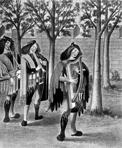 Three minstrels by Unbekannt