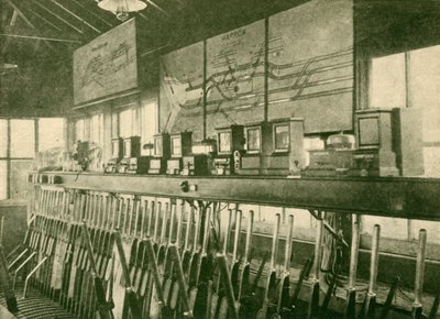 Train Movement Diagram in Signal-Box, Metropolitan Railway by Unbekannt