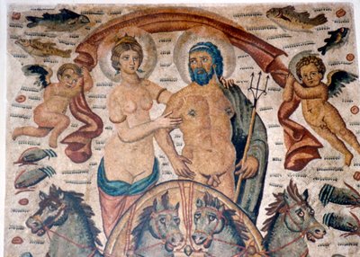Triumph of Neptune and Amphitrite, Roman Mosaic by Unbekannt