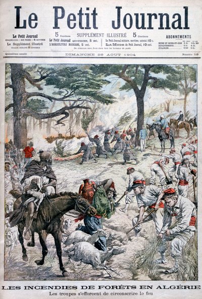 Troops Trying to Contain a Forest Fire, Algeria by Unbekannt