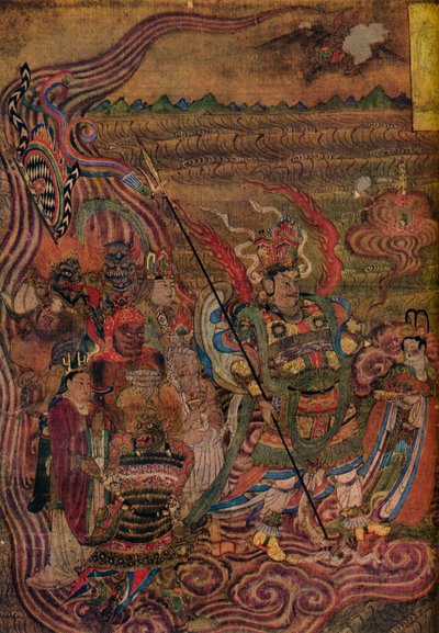 Vaishravana Travelling Across the Waves, from the Caves of the Thousand Buddhas by Unbekannt