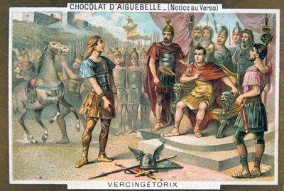 Vercingetorix surrenders to Julius Caesar, c46 BC, 19th century by Unbekannt