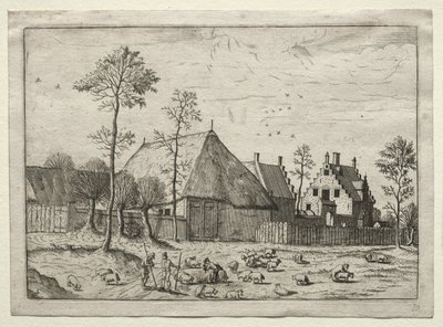 View of Villages in Brabant and Campine: Shepherds with Flock by Unbekannt