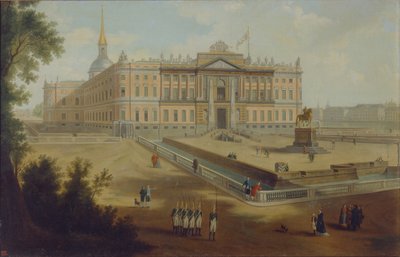 View of the Michael Palace in St. Petersburg, 1800s by Unbekannt