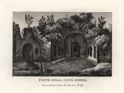 View of the spring of the nymph Egeria by Unbekannt