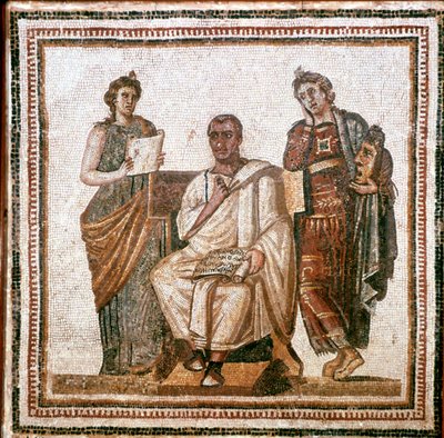 Virgil and the Muses, Roman Mosaic from Sousse, Tunisia, 3rd Century AD by Unbekannt