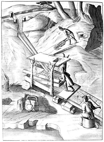 Washing Ore to Extract Gold by Unbekannt
