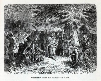 Wittekind Calls His Saxons to Arms, 1882 by Unbekannt