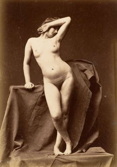 Young Woman, Nude, From the Front with Hand Over Face by Unbekannt