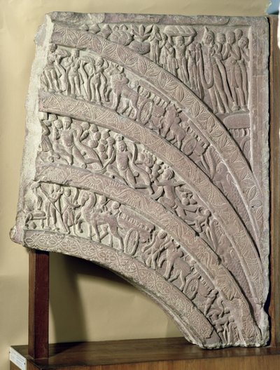 Architrave from a Gateway, Red Sandstone, Mathura, UP, 2nd Century AD by Unbekannt Unbekannt