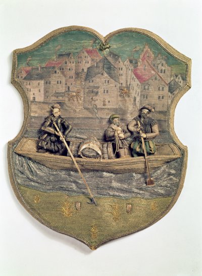 Embroidered guild symbol executed by Wolf Popp, Passau, c.1574-5 by Unbekannt Unbekannt