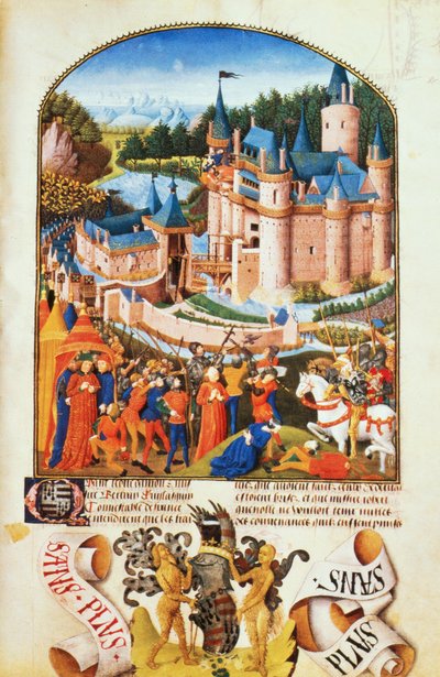 Siege of the Chateau of Derval by Pierre La Baud by Unbekannt Unbekannt