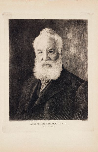 Alexander Graham Bell, Scottish-born Inventor and Telephone Pioneer by Unbekannt