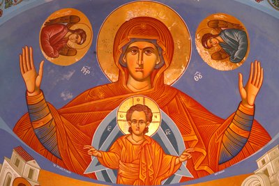 Virgin and Child Chancel Ceiling Fresco by Unbekannt