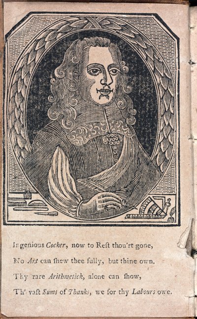 Edward Cocker, English mathematician and engraver by Unbekannt