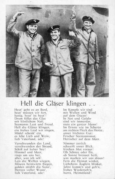 Hell die Glaeser klingen, postcard by Unbekannt