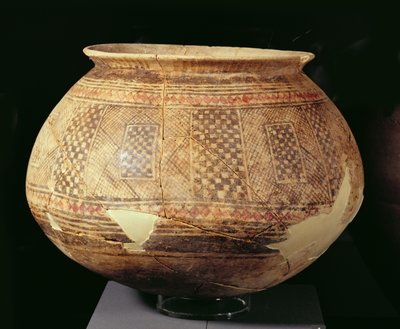 Jar with Geometric Decoration in the Halaf Style, c.4500 BC by Unbekannt