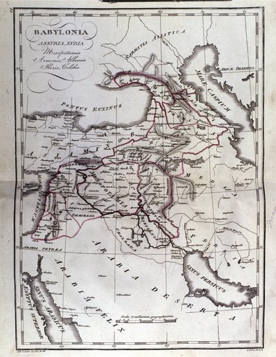 Map of Mesopotamia by Unbekannter Künstler
