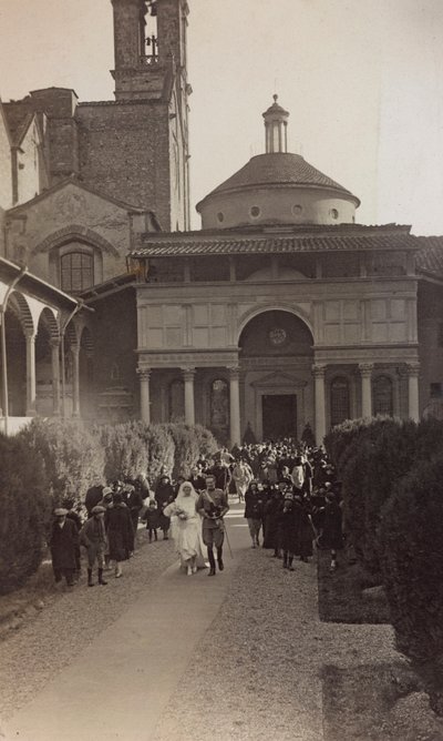Marriage to the Pazzi Chapel in the first cloister of the Basilica of Santa Croce in Florence by Unbekannter Künstler