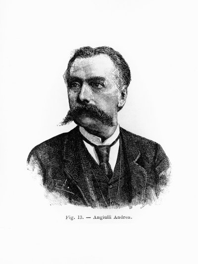 Portrait of Andrea Angiulli (1837-1890), Italian philosopher and pedagogue, engraving by J.B. and Brown J. Rowbotham