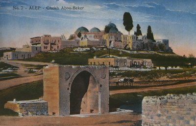 Postcard Depicting the Shaykh Abu Bakr Mosque in Aleppo, Syria, c.1920 by Unbekannt