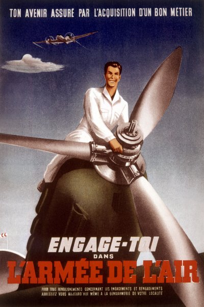 Poster for French air force to encourage young people to join the army, c. 1960 by Unbekannt