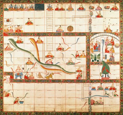 Snakes and Ladders - the path to heaven or hell, mid 18th century by Unbekannt