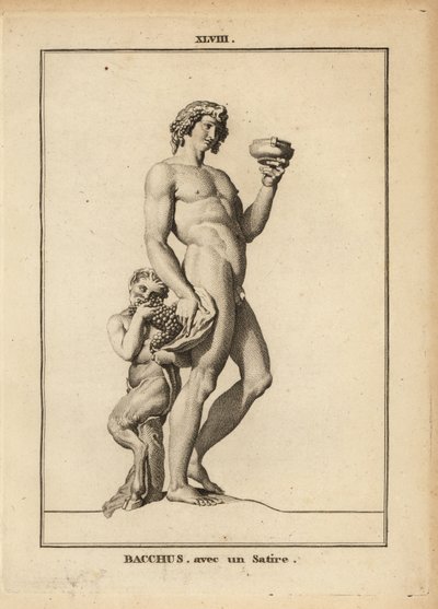 Statue of Bacchus, the Roman god of wine, with a satyr by Unbekannt