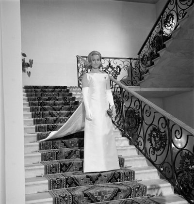 The Actress Ingrid Thulin on the Set of the Movie 