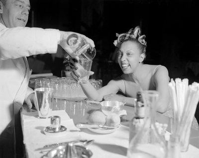 The Pop Singer and Dancer Josephine Baker at the International Film Festival at Venice Lido - 1948 by Unbekannt