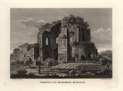 View of the Temple of Minerva Medica, Tempio di Minerva Medica, or Nymphaeum, Rome by Unbekannt