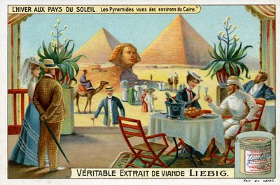 Winter in the Sun: Pyramids seen from Cairo, Egypt by Unbekannter Künstler