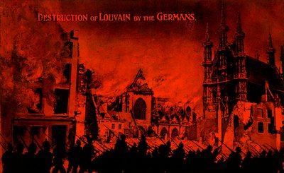 World War I: Destruction of Louvain by the Germans by Unbekannter Künstler